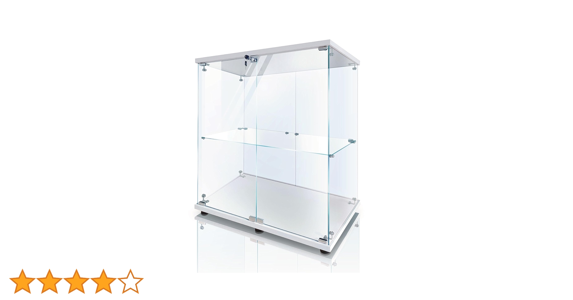 Amazon.co.jp: 生活グッズラボ ショーケース ガラスケース 2段両扉